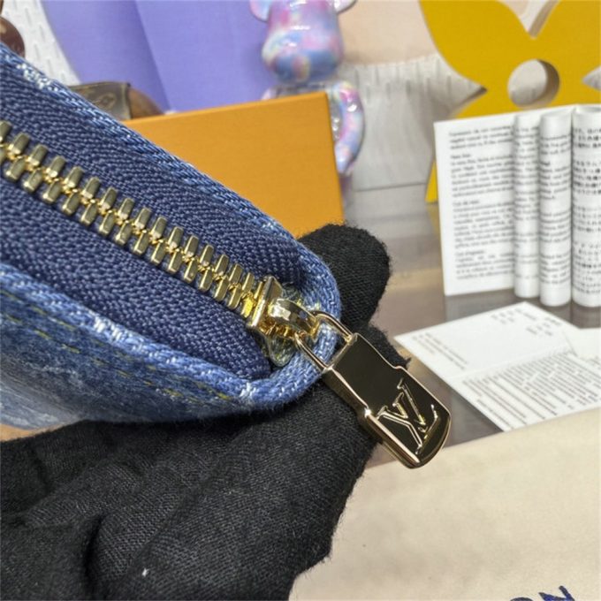 ルイヴィトン 2025年 LV TM ジッピー ウォレット M23161  LOUISVUITTON ファスナー長財布 モノグラム チェリー デニム - 画像 (9)