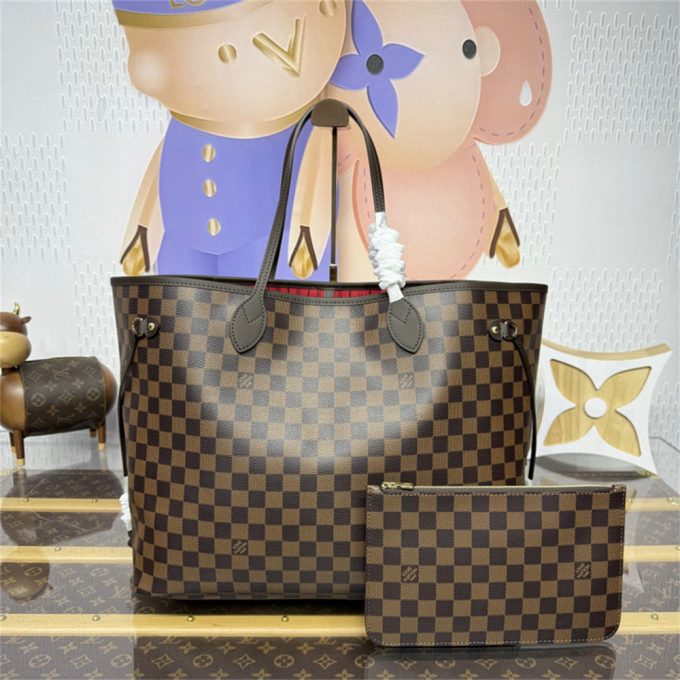 ルイヴィトン 2025年 ネヴァーフル GM N40597 LOUISVUITTON トートバッグ ハンドバッグ ダミエ エベヌ キャンバス
