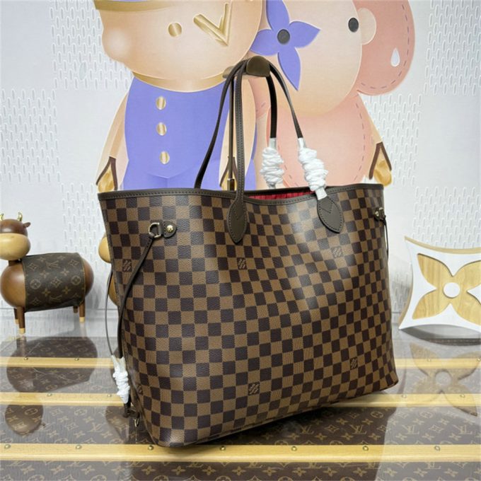 ルイヴィトン 2025年 ネヴァーフル GM N40597 LOUISVUITTON トートバッグ ハンドバッグ ダミエ エベヌ キャンバス - 画像 (2)