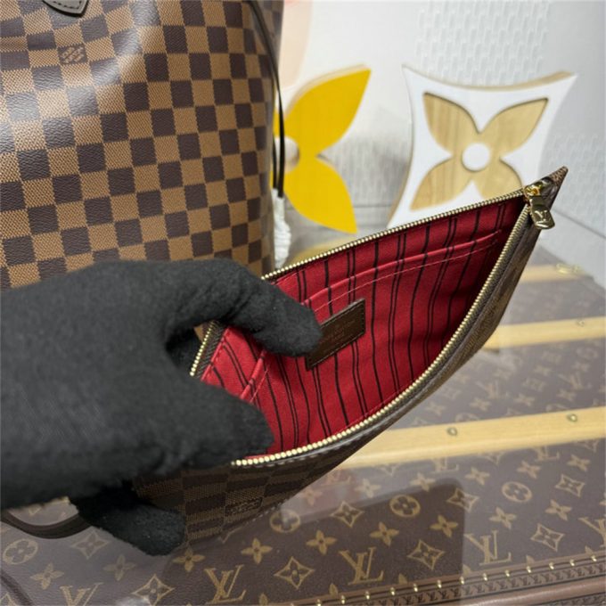 ルイヴィトン 2025年 ネヴァーフル GM N40597 LOUISVUITTON トートバッグ ハンドバッグ ダミエ エベヌ キャンバス - 画像 (11)