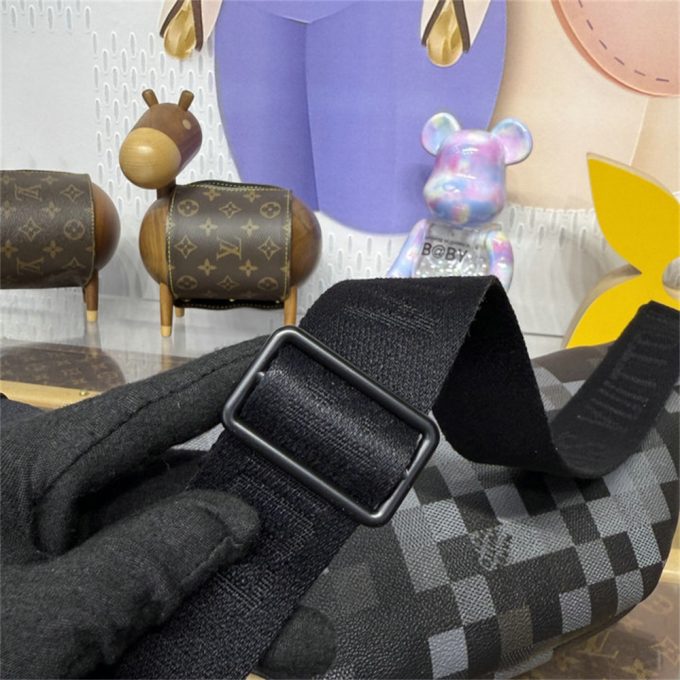 ルイヴィトン 2025年 ラッシュ バムバッグ M14920 LOUISVUITTON ウェストバッグ ベルトバッグ ダモフラージュ ブラック キャンバス - 画像 (8)