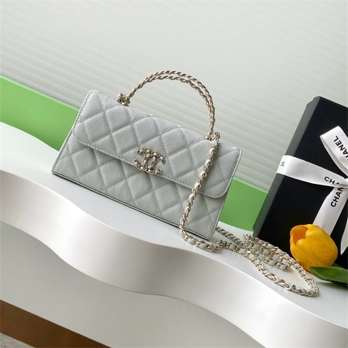 シャネル 2025年 ココマーク トップハンドルバッグ 2way ショルダーバッグ CHANEL レディース