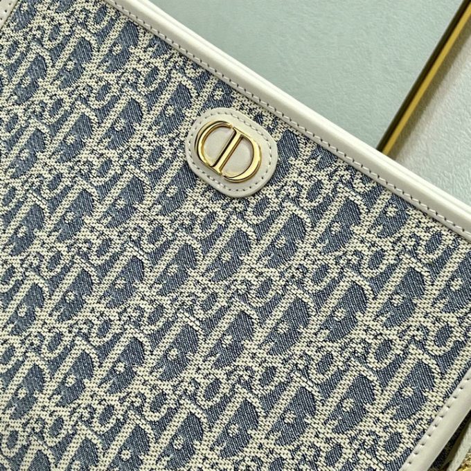 クリスチャンディオール 2025年 30 モンテーニュ ポーチ CHRISTIAN DIOR クラッチバッグ ストラップ付き 手持ちかばん オブリークジャカード - 画像 (9)