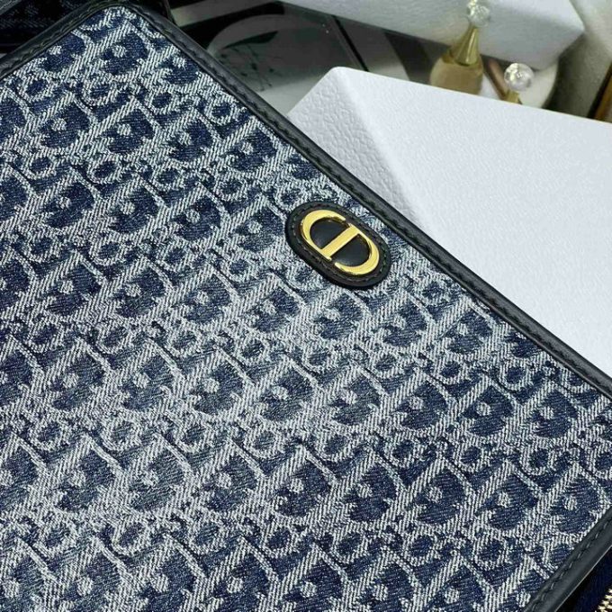 クリスチャンディオール 2025年 30 モンテーニュ ポーチ CHRISTIAN DIOR クラッチバッグ ストラップ付き 手持ちかばん オブリークジャカード - 画像 (9)