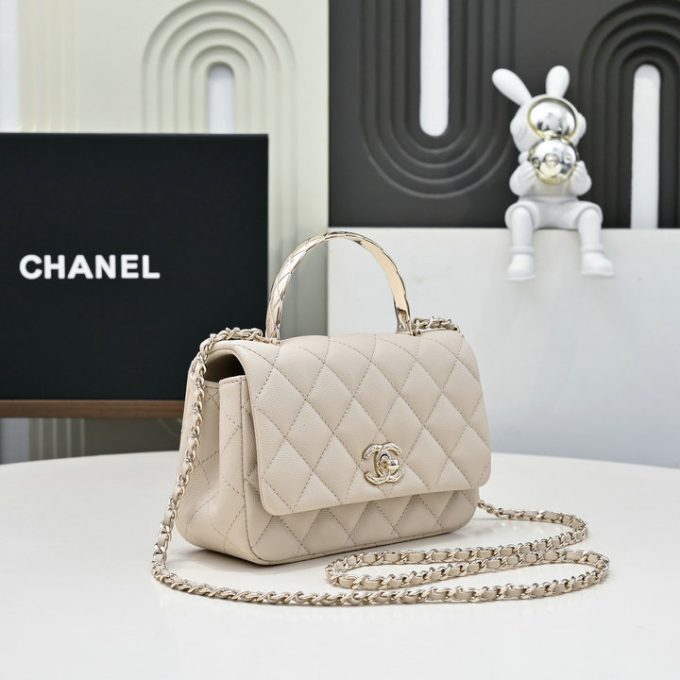 シャネル 2025年 ミニ トートバッグ CHANEL ハンドバッグ 2way ショルダーバッグ レディース キャビアスキン - 画像 (2)
