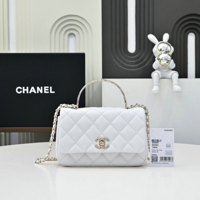 シャネル 2025年 ミニ トートバッグ CHANEL ハンドバッグ 2way ショルダーバッグ レディース キャビアスキン シルバー金具