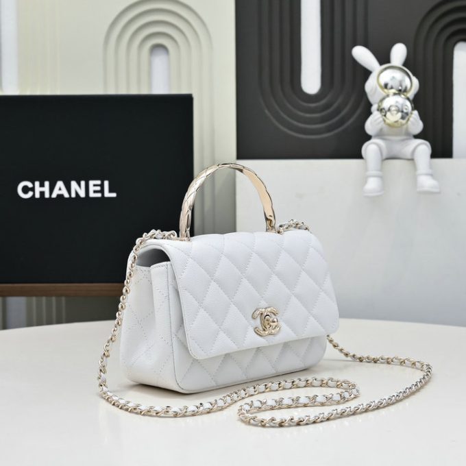 シャネル 2025年 ミニ トートバッグ CHANEL ハンドバッグ 2way ショルダーバッグ レディース キャビアスキン シルバー金具 - 画像 (2)