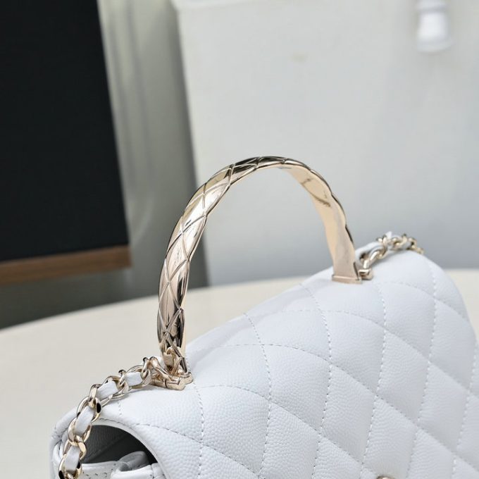 シャネル 2025年 ミニ トートバッグ CHANEL ハンドバッグ 2way ショルダーバッグ レディース キャビアスキン シルバー金具 - 画像 (9)