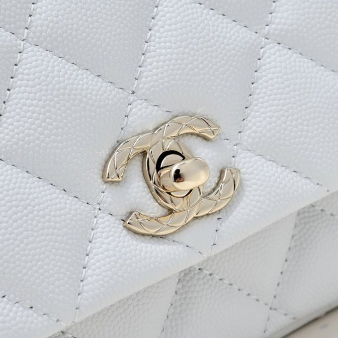 シャネル 2025年 ミニ トートバッグ CHANEL ハンドバッグ 2way ショルダーバッグ レディース キャビアスキン シルバー金具 - 画像 (8)