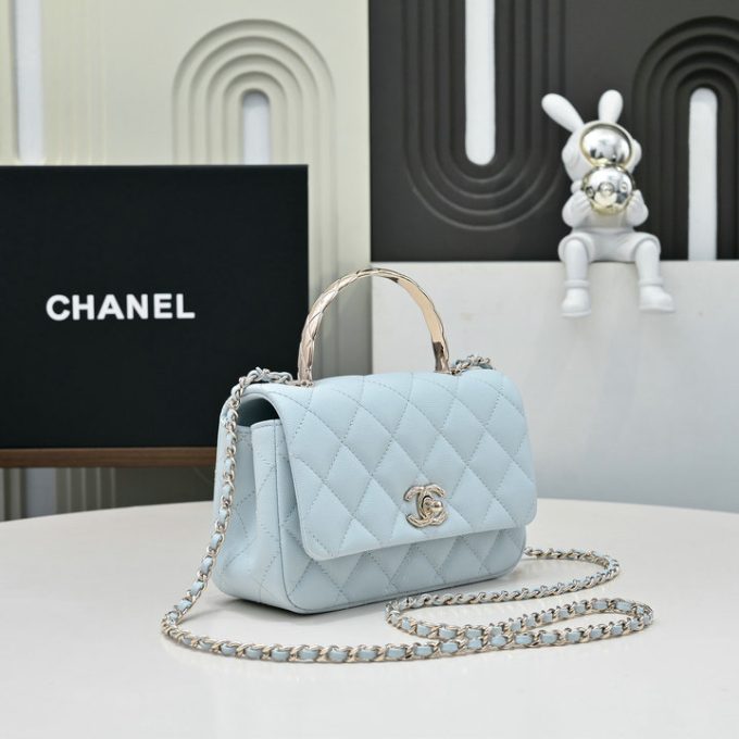 シャネル 2025年 ミニ トートバッグ CHANEL ハンドバッグ 2way ショルダーバッグ レディース キャビアスキン - 画像 (2)