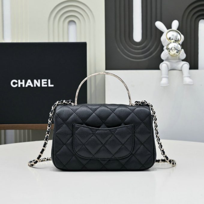 シャネル 2025年 ミニ トートバッグ CHANEL ハンドバッグ 2way ショルダーバッグ キャビアスキン ゴールド金具 レディース - 画像 (3)