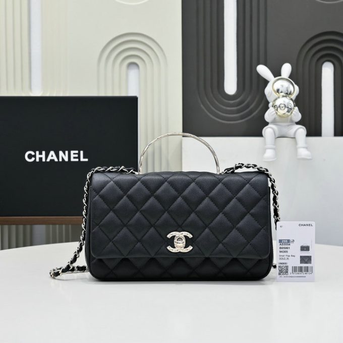 シャネル 2025年 スモール トートバッグ CHANEL ハンドバッグ 2way ショルダーバッグ レディース キャビアスキン