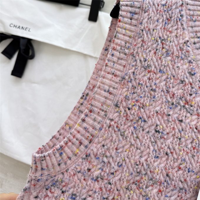 シャネル ノースリーブ セーター 2025年 CHANEL ニットベスト カシミヤ タンクトップ セーター クルーネック レディース - 画像 (4)