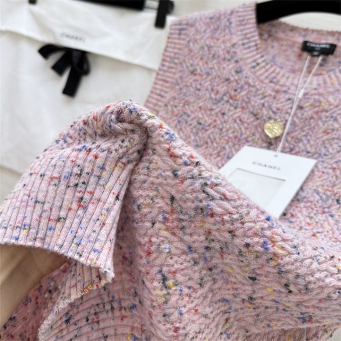 シャネル ノースリーブ セーター 2025年 CHANEL ニットベスト カシミヤ タンクトップ セーター クルーネック レディース - 画像 (5)