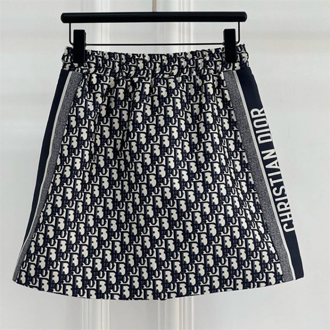 クリスチャンディオール スカート 2025年 CHRISTIAN DIOR オブリーク ジャカード ミニスカート シンプル おしゃれ レディース - 画像 (2)