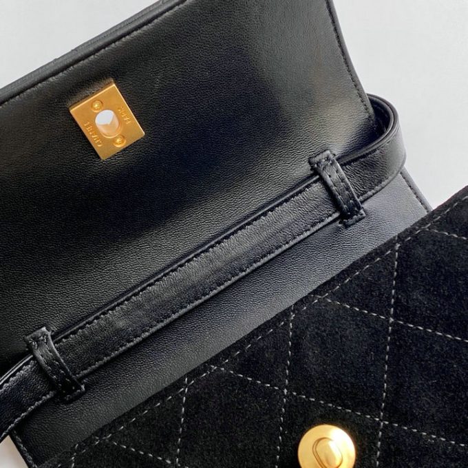 シャネル 2025年 スモール ショルダーバッグ CHANEL スマートフォンかばん スエード レディース - 画像 (6)