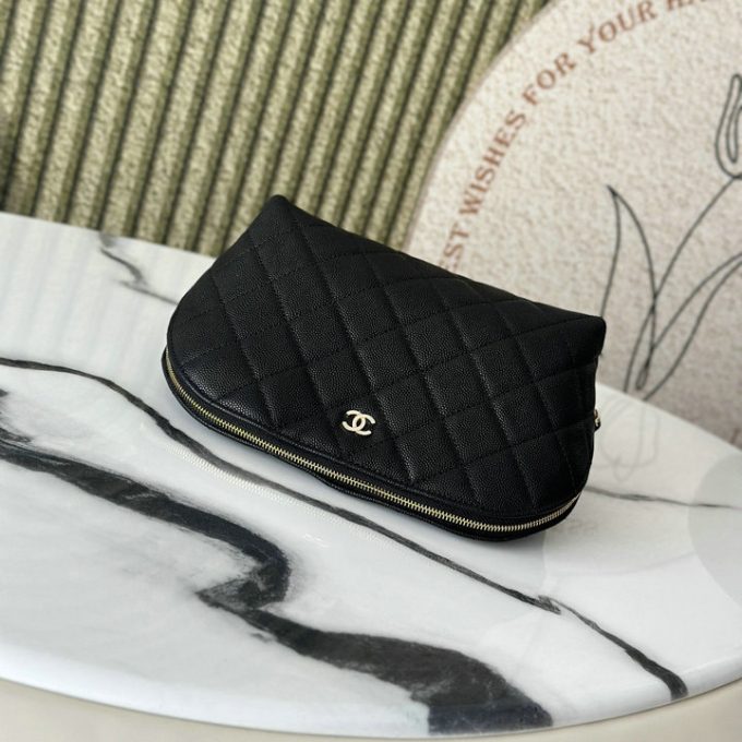 シャネル ヴァニティーケース 2025年 化粧かばん CHANEL クラッチバッグ 手持ちかばん  キャビアスキン - 画像 (5)