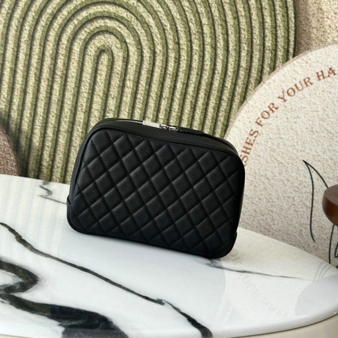 シャネル ヴァニティーケース 2025年 化粧かばん CHANEL クラッチバッグ 手持ちかばん キャビアスキン - 画像 (5)