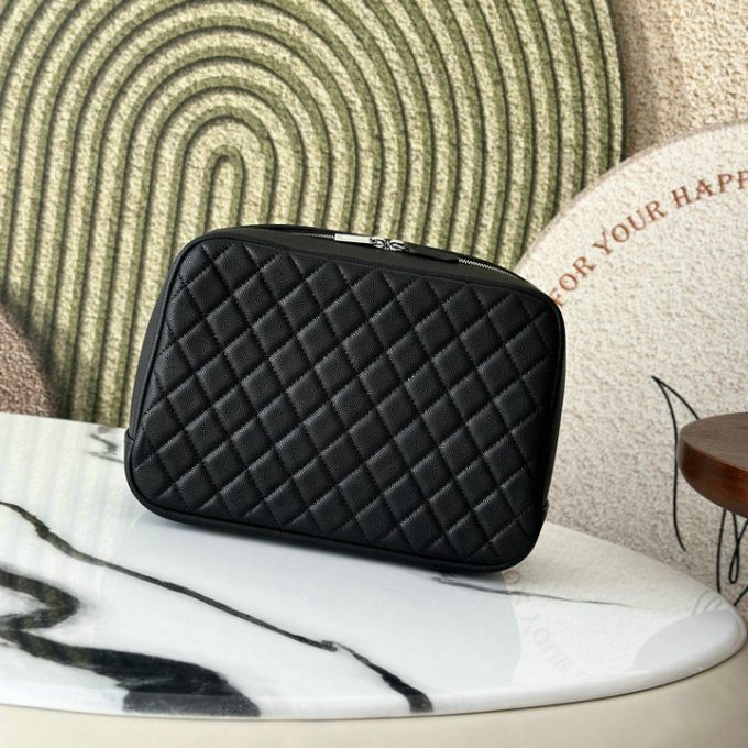 シャネル ヴァニティーケース 2025年 化粧かばん CHANEL クラッチバッグ 手持ちかばん キャビアスキン - 画像 (9)