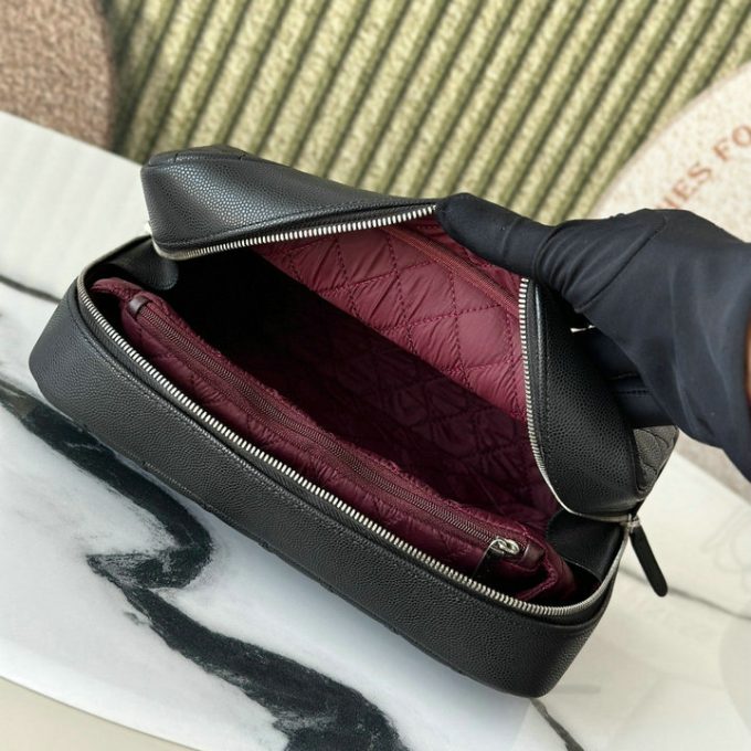 シャネル ヴァニティーケース 2025年 化粧かばん CHANEL クラッチバッグ 手持ちかばん キャビアスキン - 画像 (12)