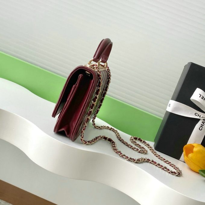 シャネル 2025年 WOC トップハンドルバッグ CHANEL トートバッグ 2way ショルダーバッグ レディース ゴールド金具 - 画像 (2)