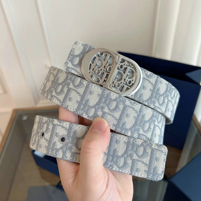 クリスチャンディオール 2025年 30 モンテーニュ CHRISTIAN DIOR リバーシブル ベルト 幅35mm レザー - 画像 (2)