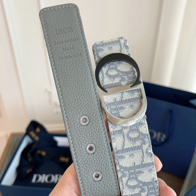 クリスチャンディオール 2025年 30 モンテーニュ CHRISTIAN DIOR リバーシブル ベルト 幅35mm レザー - 画像 (10)