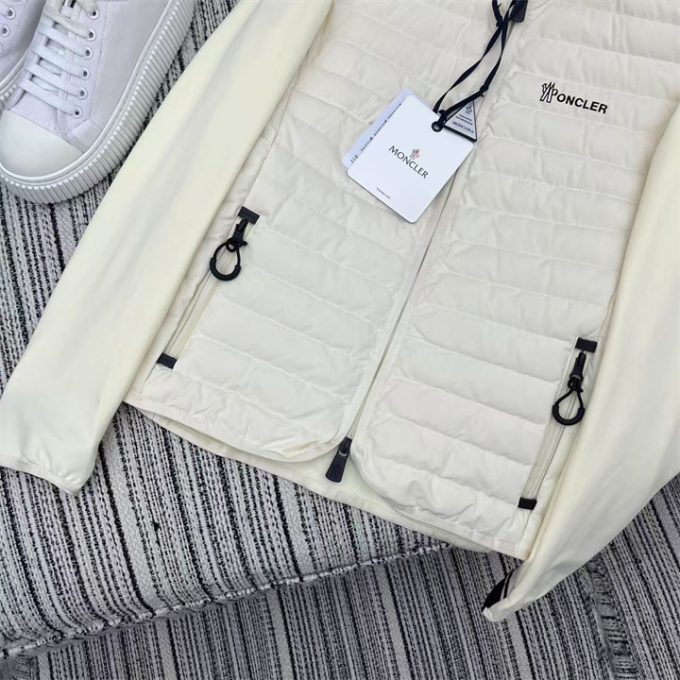 モンクレール ロングスリーブ ダウンジャケット 2025年 MONCLER ニット ジップジャケット フード付き アウターコート レディース - 画像 (5)