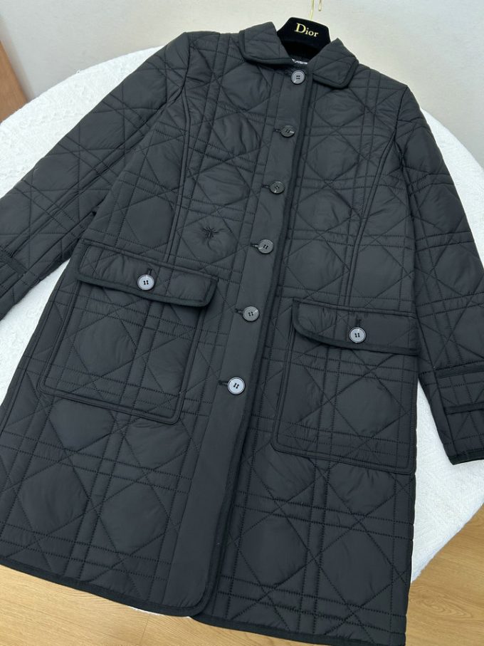 クリスチャンディオール ダウンジャケット 2025年 DIOR ビーコート ロングスリーブ コットン ロングコート - 画像 (3)
