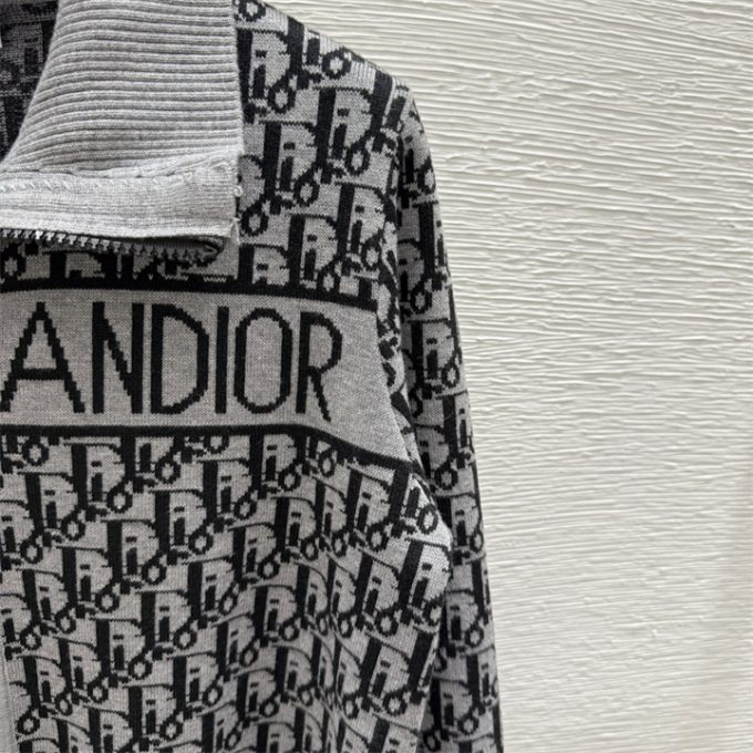 クリスチャンディオール カーディガン 2025年 DIOR ロングスリーブ ウールニット ジップジャケット アウターコート レディース - 画像 (7)