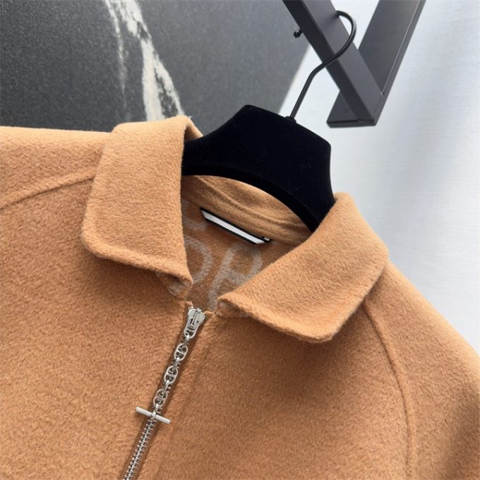 エルメス ダブルフェース カシミヤ ロングコート 2025年 HERMES ロングスリーブ アウターコート レディース - 画像 (16)