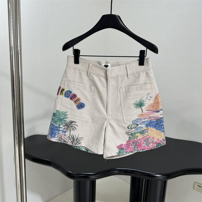 クリスチャンディオール ショーツ 2025年 CHRISTIAN DIOR プリント デニム ショートパンツ ジーンズ レディース