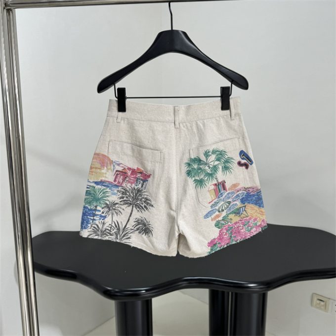 クリスチャンディオール ショーツ 2025年 CHRISTIAN DIOR プリント デニム ショートパンツ ジーンズ レディース - 画像 (3)