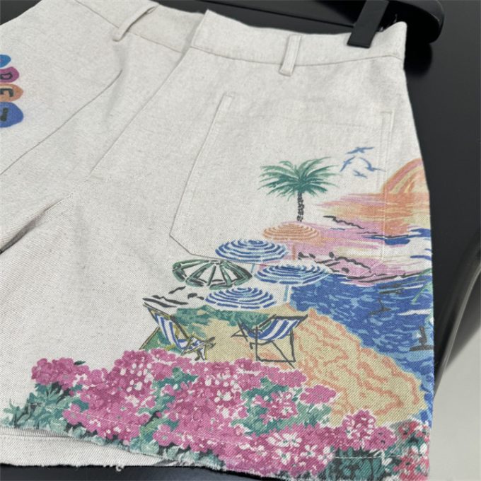 クリスチャンディオール ショーツ 2025年 CHRISTIAN DIOR プリント デニム ショートパンツ ジーンズ レディース - 画像 (6)