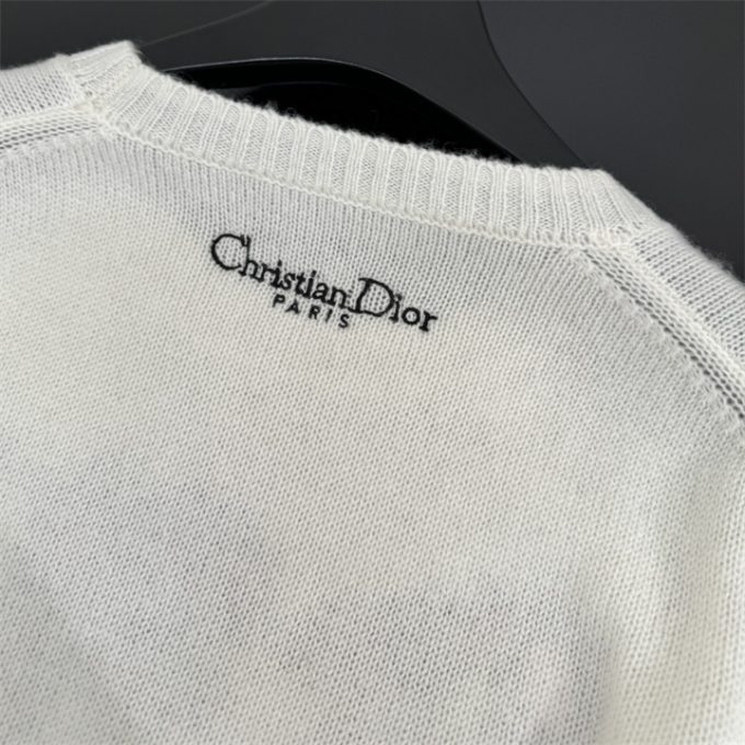 クリスチャンディオール ニットセーター 2025年 CHRISTIAN DIOR フラワー 刺繍 セーター ロングスリーブ ウールニット クルーネック レディース - 画像 (9)