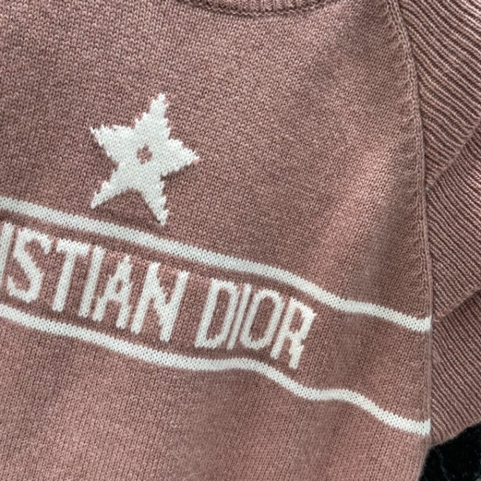 クリスチャンディオール セーター 2025年 DIOR フリルスリーブ ウールニット ショートスリーブ クルーネック レディース - 画像 (7)